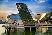 Louis Vuitton store island Maison shop floating on Marina Bay Sands Singapore