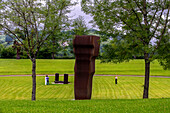 The Chillida-Leku Museum, sculptures in gardens and forests of the Basque sculptor Eduardo Chillida, Hernani, Guipuzcoa, Basque Country, Spain.