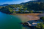 Aerial view of Gernika estuary, Urdaibai Biosphere Reserve, Sukarrieta, Biscay, Basque Country, Euskadi, Euskal Herria, Spain, Europe.