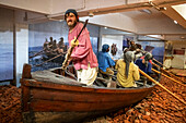 Albaola museum, Historic Whaling Boat reconstruction in the Basque port of Pasaia, Gipuzkoa, Spain.