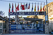 Entrance to the Fantiscritti Quarry Museum, Carrara, Italy.