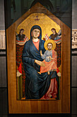 Die Madonna von San Giorgio alla Costa von Giotto di Bondone im Dommuseum in Florenz, Italien.