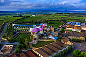 Exterior of Marques de Riscal Hotel Winery - La Rioja Alavesa, Alava, Araba Euskal herria, Euskadi Spain.