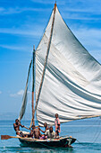 Sailing fishermen boat in Île-à-Vache, Sud Province, Haiti