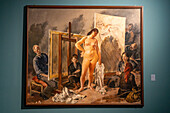 Self-portrait in the Studio, a painting by Felice Carena in a gallery in the Palazzo Medici Riccardi, Florence, Italy.