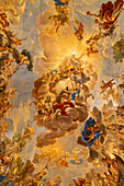 Baroque paintings on the ceiling of the Mirror Gallery in the Palazzo Medici Riccardi, Florence, Italy. Painted in the 1680s by Luca Giordano.