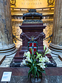 Royal tomb of King Umberto I in the Second Chapel in the Pantheon in Rome, Italy.