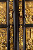 Detail of the East Doors of the Baptistery by Lorenzo Ghiberti the Duomo Museum in Florence, Italy.