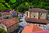 Picturesque village of Ziortza Bolivar (Bolibar) or Puebla de Bolivar (Puebla de Bolibar), Simon Bolivar birthplace in province of Vizcaya (Bizkaia), Basque Country, Euskadi, Spain.