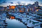 Old town and fishing port of Bermeo in the province of Biscay Basque Country Northern Spain.