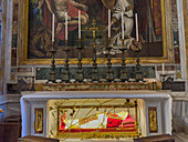 Body of Pope John XXXIII under the Altar of St. Jerome in St. Peter's Basilica, Vatican City, Rome, Italy.