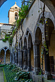 The 14th Century Cloisters of San Francesco in the historic center of Sorrento, Italy.