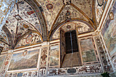 Das kunstvoll verzierte Innere des Palazzo Vecchio in Florenz, Italien.