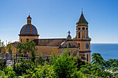 The Church of San Gennaro on the Amalfi Coast in Vettica Maggiore, Praiano, Italy.