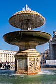 The Bernini Fountain in St. Peter's Square in Vatican City in Rome, Italy.