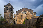 The sanctuary of Saint Anthony of Urkiola and lookout of the three crosses in the heart of the Urkiola Natural Park in the Basque Country, Spain