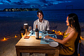 Restaurant of th the Outrigger maldives Maafushivaru luxury resort, South Ari Atoll region Maldives, chef Preeti Bomzon