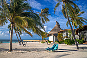 Beach of Outrigger maldives Maafushivaru luxury resort, South Ari Atoll region Maldives