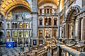 Inside Central train station in Antwerp Belgium