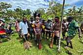 Ceremony for the arrival of the health Minister of Papua New Guinea in Hoskins Airport, New Britain