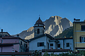 The Apuan Alps behind the small town of Bedizzano, near Carrara, Italy.