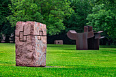 The Chillida-Leku Museum, sculptures in gardens and forests of the Basque sculptor Eduardo Chillida, Hernani, Guipuzcoa, Basque Country, Spain.