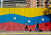 Opponents of the government of Nicolas Maduro, march in protest against the swearing in of Nicolas Maduro on January 10, 2025.