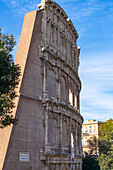 The ancient Roman Colosseum or Flavian Amphitheater in Rome, Italy.