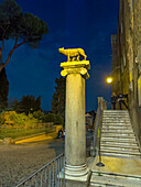 Lupa Capitolina or Capitoline Wolf statue with Romulus and Remus on the Capitoline Square in Rome, Italy.