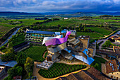 Exterior of Marques de Riscal Hotel Winery - La Rioja Alavesa, Alava, Araba Euskal herria, Euskadi Spain.