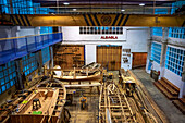 Albaola museum, Historic Whaling Boat reconstruction in the Basque port of Pasaia, Gipuzkoa, Spain.