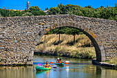 Kajakfahren auf dem Canal du Midi, Le pont de la Rode, Le pont-canal Vauban