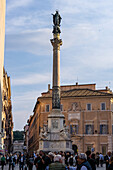 Column of the Immaculate Conception in the Piazza di Spagna in Rome, Italy.