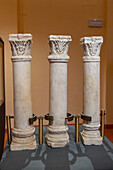 Marble pillars from the orginial ciborium of the Duomo in the Museum of the Duomo of Ravello, Italy. Circa 1279 A.D.