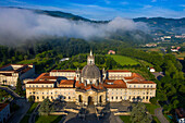 Aerial view of Shrine and Basilica of Loyola, between the towns of Azpeitia and Azcoitia, Spain.