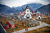 Nanortalik church Island of Qoornoq Province of Kitaa Southern Greenland Kingdom of Denmark Polar Regions