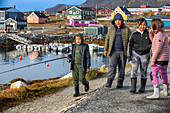 Local people children in Nanortalik (Place of Polar Bears), Kujalleq Municipality, southern Greenland, Polar Regions