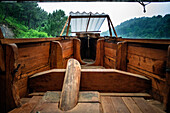 Albaola museum, Historic Whaling Boat reconstruction in the Basque port of Pasaia, Gipuzkoa, Spain.