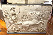 Denkmal für Marie Anne Baciocchi Bonaparte in der Accademia-Galerie in Florenz, Italien. Das Flachrelief trägt den Titel Entrancd into Tuscany.