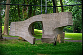 Lugar de Encuentros IV The Chillida-Leku Museum, sculptures in gardens and forests of the Basque sculptor Eduardo Chillida, Hernani, Guipuzcoa, Basque Country, Spain.