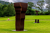 The Chillida-Leku Museum, sculptures in gardens and forests of the Basque sculptor Eduardo Chillida, Hernani, Guipuzcoa, Basque Country, Spain.