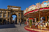 The carousel in Repbulic Square or Piazza della Repubblica in Florence, Italy.