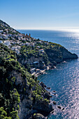 The Amalfi Coast resort town of Vettica Maggiore, Praiano, Italy with the Church of San Gennaro.