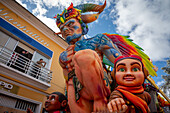 Murgas, individual costumes and majestic floats come together to provide an unforgettable spectacle at the Grand Parade of the Black and White Carnival, held on January 6 in Pasto, Nariño, Colombia.