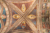 Frescoes on the ceiling of the Orsanmichele Church in Florence, Italy.