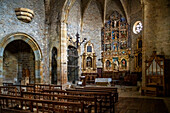 Ziortza-Bolibar, Inside Zenarruza monastery on the Camino del Norte, Spanish pilgrimage route to Santiago de Compostela, a UNESCO World Heritage Site, Basque country Euskadi, Spain