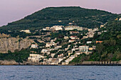 The beachside town of San Montano on the Sorrento Peninsula, Bay of Naples, Italy.