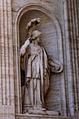 Statue of Fortitude in the portico of St. Peter's Basilica in the Vatican City in Rome, Italy, by Lorenzo Ottoni.