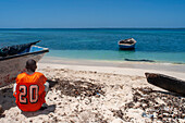 Fishermen in Cayes-à-L’eau, a fishermen islet located northeast of Caye Grand Gosie, Île-à-Vache, Sud Province, Haiti