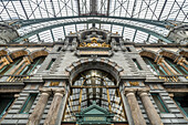 Central Train Station in Antwerp Belgium